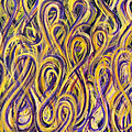 Purple and Gold Figure-Eight Study